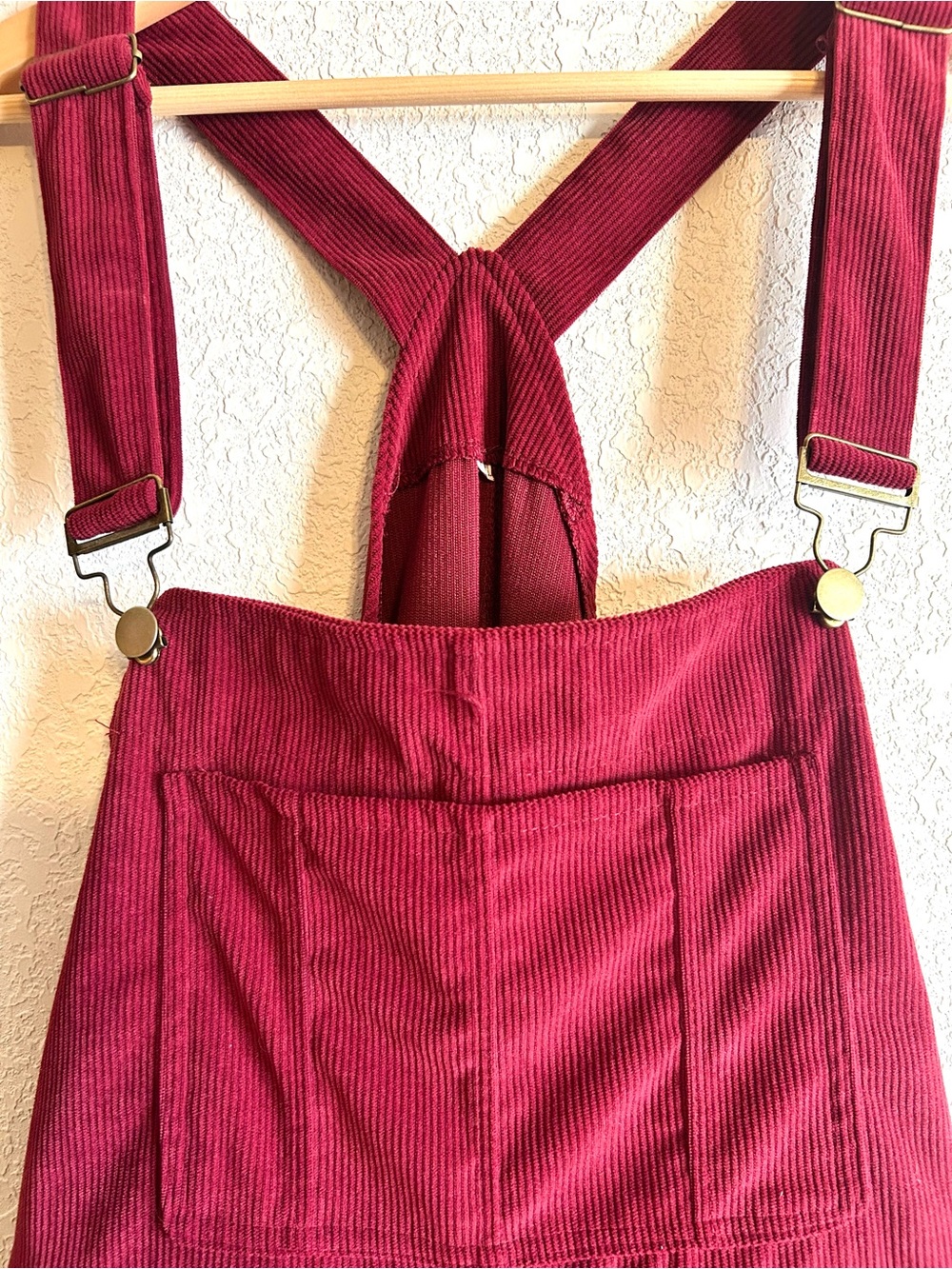 Women's Corduroy Overalls Deep Berry Pink